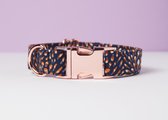 Awesome Paws halsband hond - Honden Halsband Floral leafs - Bloemen - Handmade | Maat L