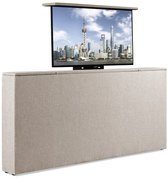 Bedonderdeel - Soft bedden TV-Lift meubel Voetbord - Max. 43 inch TV - 120 breed x85x21 - Beige