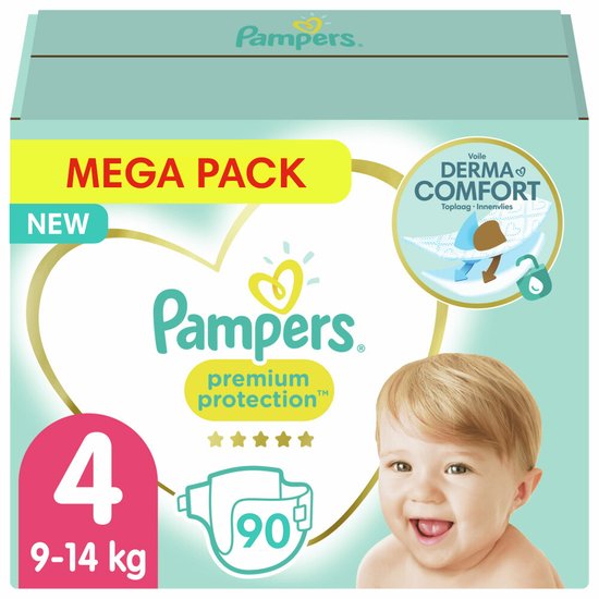 Pampers Premium Protection - Maat 4 - 90 luiers - Mega Pack