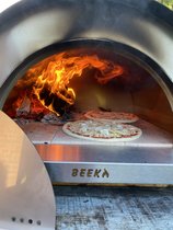 BEEK - Classico 70 - pizzaoven inclusief Hoes Pizzaschep en ovenborstel - houtgestookt - Rood - tot 2 pizza's tegelijk