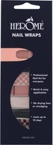 Herome Nail Wraps: Pink Vintage Pattern - Nail Art Nail Stickers - 2*10 autocollants