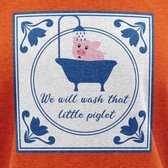JAP Koningsdag dames shirt (Maat XXL) - Regular fit - Oranje kleding - "We will wash that little piglet" - 100% Katoen t-shirt