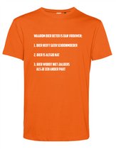 T-shirt Pourquoi la Bières est Beter que les femmes | Vêtement pour fête du roi | Chemise orange | Orange | taille 5XL