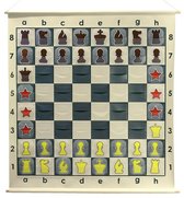 Jeu d'échecs de démonstration - échiquier de présentation avec pièces d'échecs 910x910 - jeu d'échecs - plateau d'apprentissage jeu d'échecs