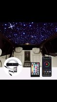 Ensemble de plafond de ciel étoilé couleur de mélange de toit de voiture ciel clair 380pcs 2m fibre optique avec contrôle RF IOS / contrôle Android 12V 6W RGB