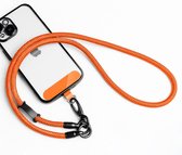 Cordon téléphonique universel - Chaîne téléphonique avec clip - Avec cordon détachable - Cordon de 40 cm - Oranje