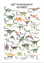 Educatieve poster (Posterpapier) - Taal het dinosaurus alfabet - 29.7 x 42 cm (A3)