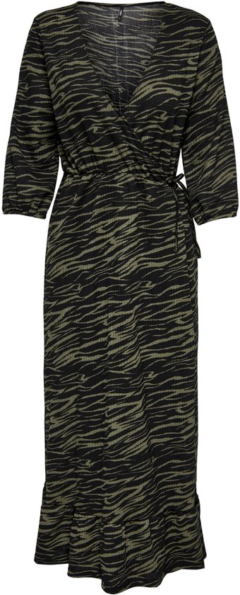 ONLY ONLOVA 3/4 MID CALF WRAP DRESS JRS Robe Femme - Taille M
