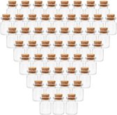 Belle Vous Glazen Geschenk Potten Sets met Kurken Doppen (100 Pak) – 5 ml – Mini Rond Mason Luchtdichte Opslag Flessen voor Huwelijksgeschenken, Feest, Keuken Kruiden en Jam