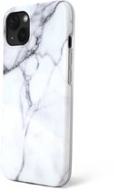 R2B® iPhone 15 hoesje Marmer geschikt voor Apple iPhone - Model De Bilt - Inclusief screenprotector - Wit