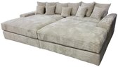 canapé - bigsofa - jumbo américain - tissu côtelé beige - sièges et lits canapés d'angle et sommiers à ressorts