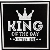 Depesche - Glamour wenskaart met de tekst "King of the day - HAPPY BIRTHDAY!" - mot. 025