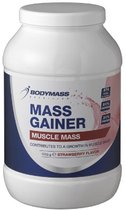 Mass Gainer - Bodymass - 1250g-Nutrition- proteine shake-poeder-aardbei-spiermassa-eiwitten-1.25kilo-koolhydraten