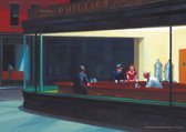 Affiche Edward Hopper café Nighthawks papier luxe 50x70cm.