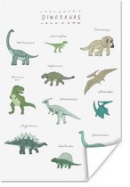 Poster Kinderkamer - Kleuren - Dinosaurus - Jongen - Meisje - Kind - 20x30 cm - Poster Kinderkamer