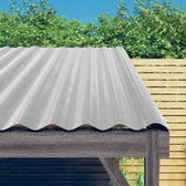 vidaXL Panneaux de toit 12 pcs 100 x 36 cm Acier enduit de poudre Argent