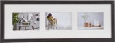 Fotolijst - Henzo - Modern Gallery - Collagelijst voor 3 foto's - Fotomaat 10x15 cm - Donkerbruin