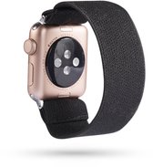 SmartphoneClip® Elastische Apple Watch Bandje zwart geschikt voor Apple Watch 38mm, 40mm en 41mm (alle generaties)