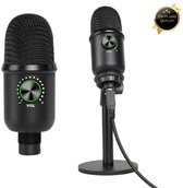 Nor-tec Microfoon met statief - Podcast microfoon - HOGE KWALITEIT - Gaming microfoon - Steam microfoon - Voor PC Xbox PS4 PS5 Macbook - Zwart - Plug & Play