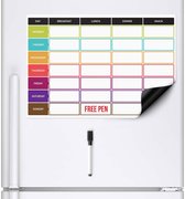 CKB ltd - Weekplanner whiteboard planbord - week planner - Maaltijdplanner menuplanner Fitness voeding schema - Dieet plan Magnetisch A3