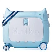 Muuhoo - Kinderkoffer - Handbagage - Bed - Zitbaar - Blue Penguin