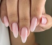 Press On Nails - Nep Nagels - Roze - Shine - Glitter - Almond - Manicure - Plak Nagels - Kunstnagels nailart - Zelfklevend - 8R