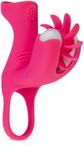 TEA027- Teazers Penis Sleeve met Stimulator - Penis Silicone met Vibrator - Genot voor hem en haar - Koppel Sex Toys - Roze