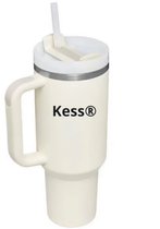 Kess® - Kess Cup - Tumbler met Handvat - Thermosbeker - Travel Mug - Thermosfles - Drinkfles met Rietje