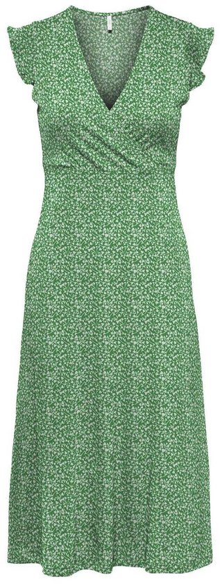 Only Dress Onlmay Life S/l Wrap Midi Dress Jrs 15257520 Green Bee/mia Ditsy Femme Taille - S