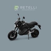 Retelli Drago - elektrische scooter - Sportbrommer - matzwart - 32AH accu - incl kenteken, tenaamstelling en rijklaar maken
