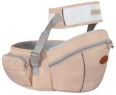 Baby Heupdrager met Extra Band – Beige – Heupsteun voor Baby en Peuter – Draagtas met Veiligheidsband tegen Rugklachten – Kind Hip Seat Carrier