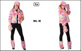 Manteau de fourrure Lady pastel taille M - Carnaval soirée à thème festival party rose parade de la fierté