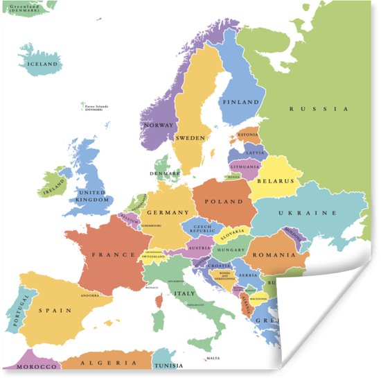 Poster Europa - Kaart - Simpel