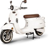 BEST GETEST - elektrische scooter - Retelli Vecchio Classico 24ah - wit - Brom/snor - retro - incl kenteken, tenaamstelling en rijklaar maken