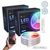 Lideka® – Bande LED 30 mètres (6x5) – Bluetooth – avec App Control – RVB – Avec Télécommande – Avec Changement de Couleur – Autocollant
