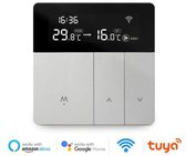 TechU™ Slimme Thermostaat Verta – Zilver – Alleen voor Elektrische Vloerverwarming – App & Wifi – Google Assistant & Amazon Alexa