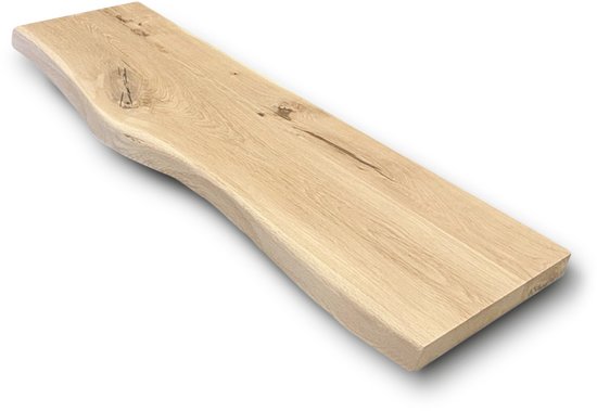 Wandplank Massief Eiken Hout - 60x20 - Boomstam Plank - Boekenplank