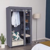 SONGMICS XL armoire armoire en tissu armoire pliante armoire de camping avec tringle à vêtements 110 x 175 x 45 cm gris LSF007G