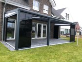 La Garden | Couverture de terrasse en aluminium 606 X 300 cm avec toit en polycarbonate