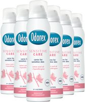 Bol.com Odorex Sensitive Care Anti-Transpirant Deodorant Spray - 6x 150ml - Voordeelverpakking aanbieding
