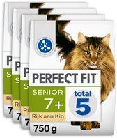 Bol.com Perfect Fit Kattenbrokken - Senior - Kip - 4x750g aanbieding