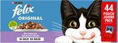 Bol.com Felix Original in Gelei Mix Selectie - Kattenvoer Natvoer - Rund Kip Tonijn & Zalm - 44 x 85 g aanbieding