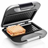Bol.com Princess 127003 Sandwichmaker Deluxe – Tosti apparaat voor 2 tosti’s – Grillplaten - Zilver aanbieding