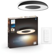 Bol.com Philips Hue Still plafondlamp - White Ambiance - zwart - Bluetooth - incl. 1 dimmer switch aanbieding