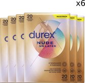 Bol.com Durex - Condooms - Nude - Latexvrij - 6x 20 stuks aanbieding