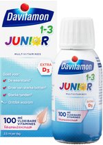 Bol.com Davitamon Junior 1+ vloeibare vitamines - vitamine kinderen - framboos - 100 ml aanbieding