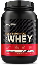 Bol.com Optimum Nutrition Gold Standard 100% Whey Protein - Cookies & Cream - Proteine Poeder - Eiwitshake - 900 gram (28 servings) aanbieding