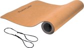 Bol.com Tunturi Yoga Mat - Yoga Mat Kurk - TPE - 183cm - Anti-Slip - Incl. gratis fitness app aanbieding