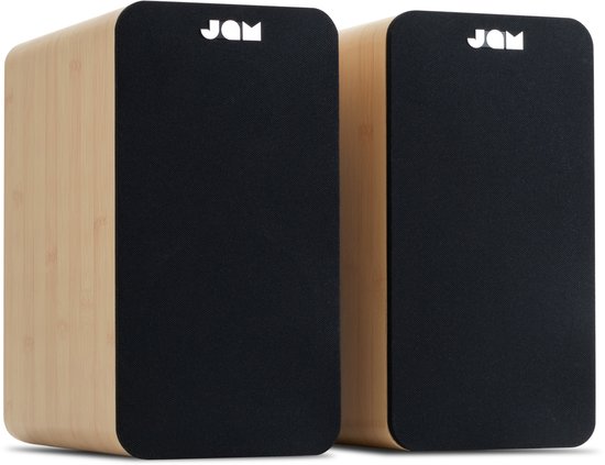JAM Boekenplank Speakers - Bluetooth Luidsprekers 4 Inch - Stereo Paar - Bruin