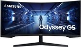 Bol.com Samsung Odyssey G5 LC34G55TWWPXEN - QHD Ultrawide Curved Gaming Monitor - 165Hz - 34 Inch aanbieding